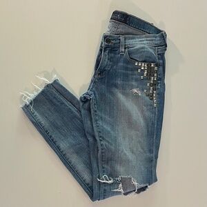 Lucky Brand Studded Distressed Skinny Jeans